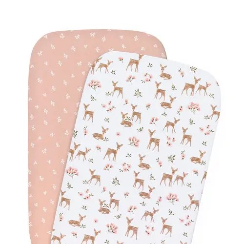 Living Textiles Living Textiles 2-pack Jersey Cradle Fitted Sheet