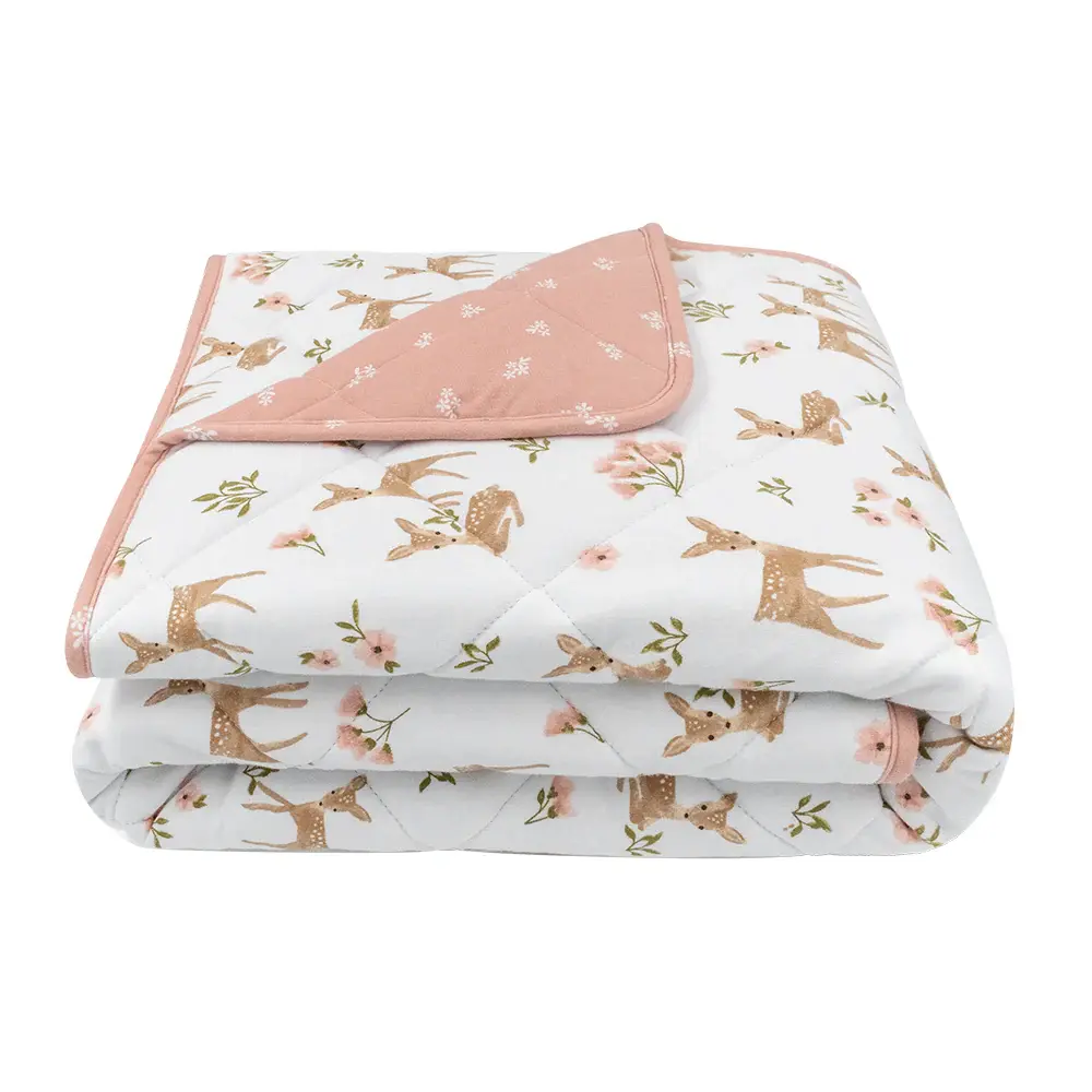Living Textiles Living Textiles Reversible Quilted Cot Comforter Sophia Garden