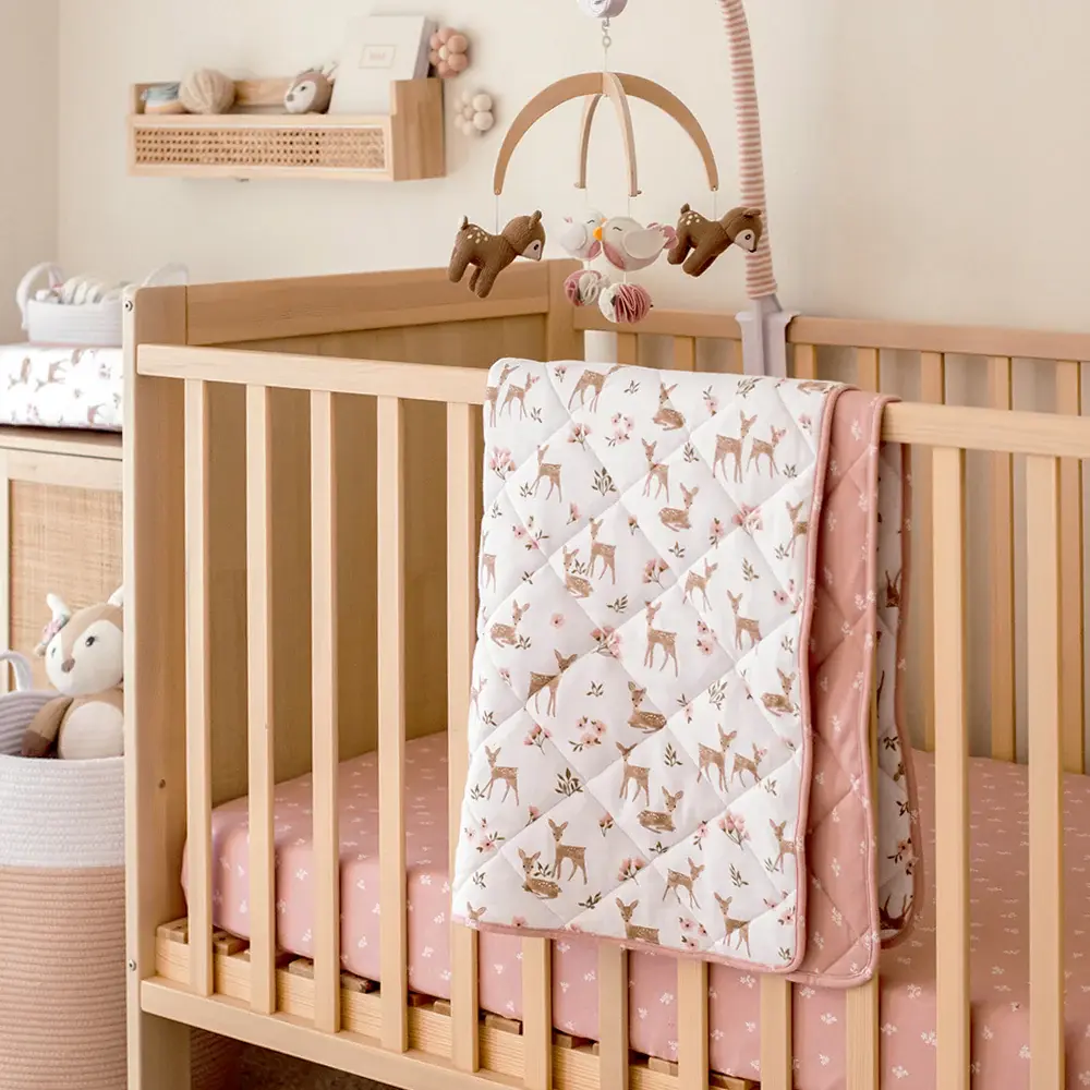 Living Textiles Living Textiles Reversible Quilted Cot Comforter Sophia Garden