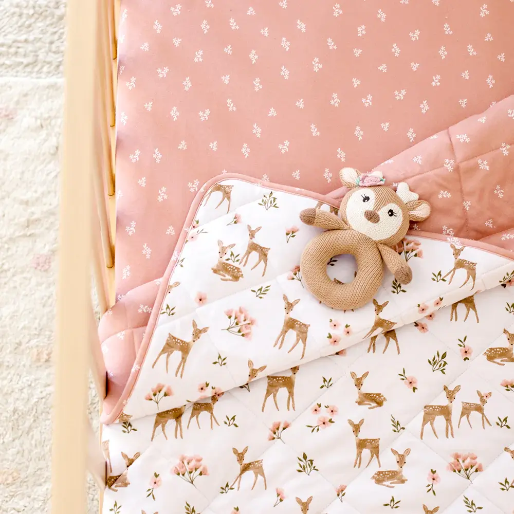 Living Textiles Living Textiles Reversible Quilted Cot Comforter Sophia Garden