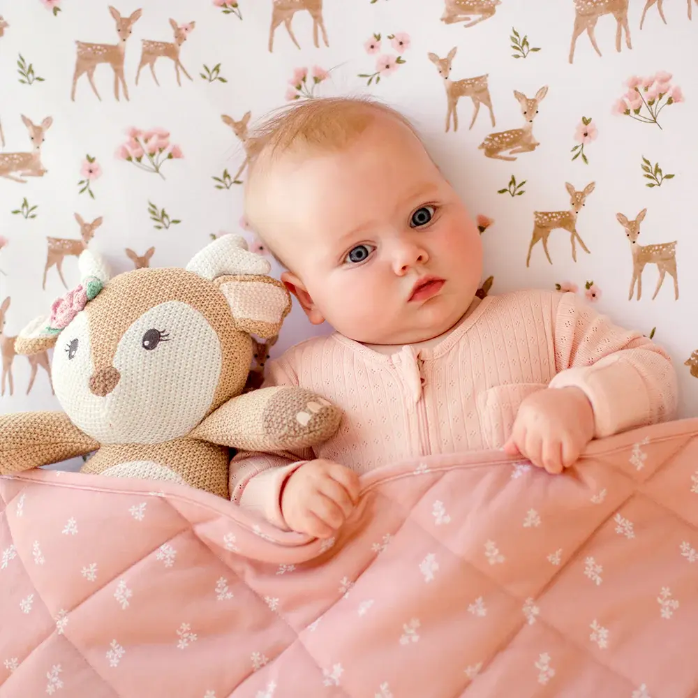 Living Textiles Living Textiles Reversible Quilted Cot Comforter Sophia Garden