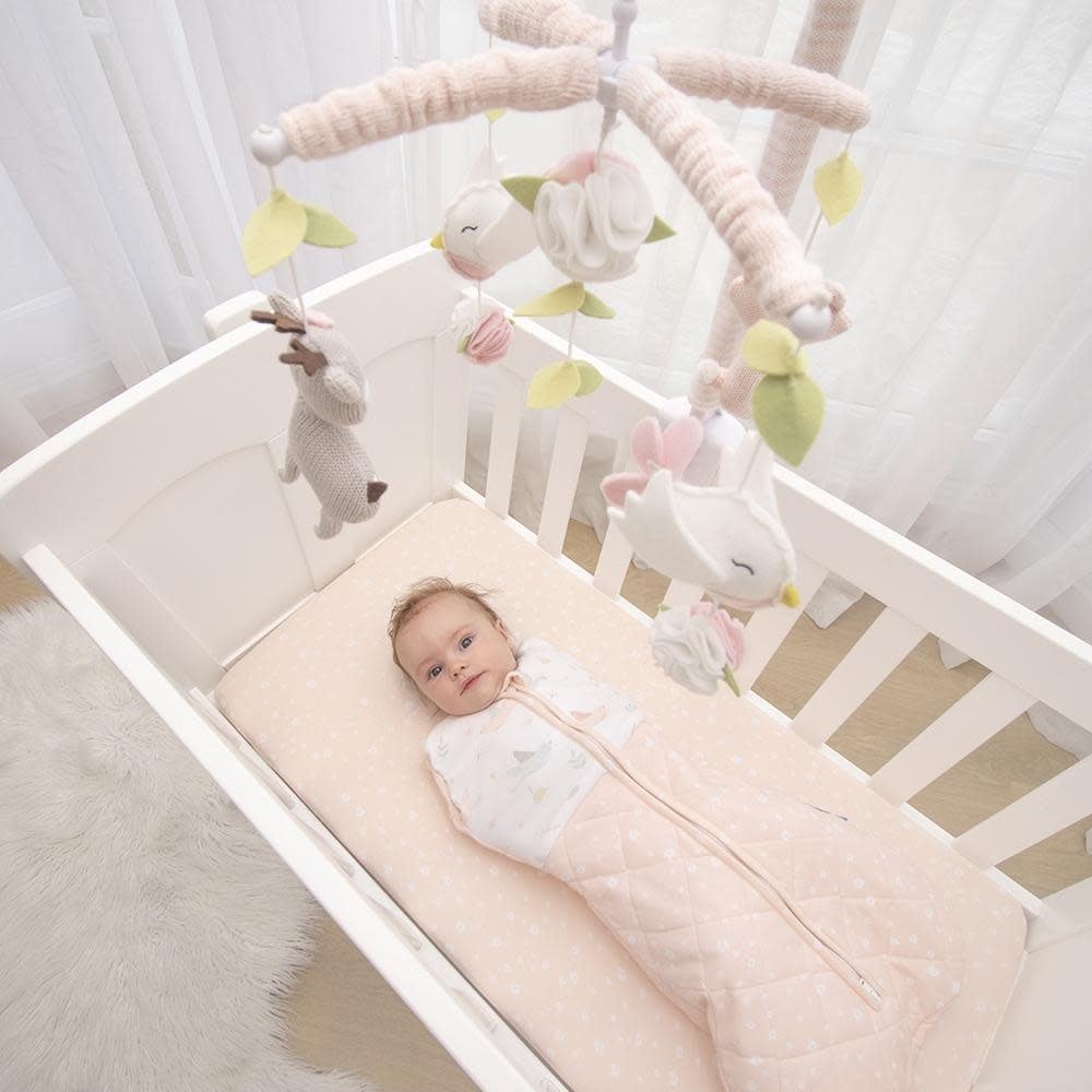 Living Textiles Living Textiles 2-pack Jersey Bassinet Fitted Sheet (40 x 80 x 12cm) - Ava/Blush Floral