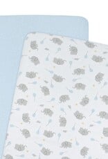 Living Textiles Living Textiles 2-pack Jersey Bassinet Fitted Sheet (40 x 80 x 12cm) - Mason/Confetti