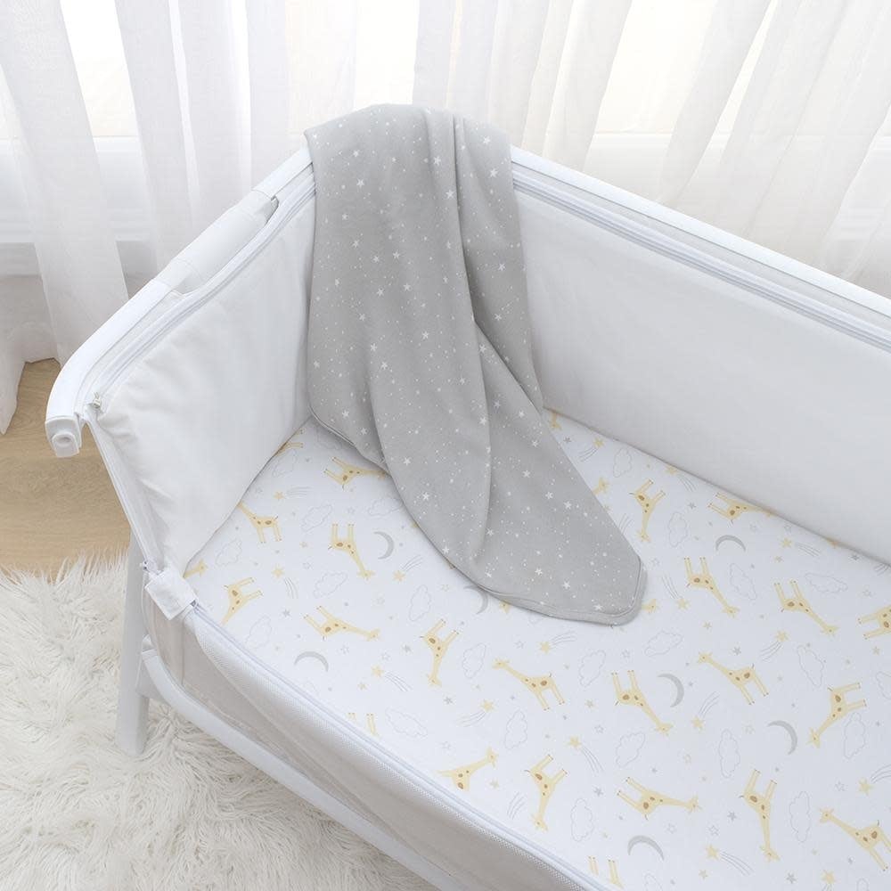 Living Textiles Living Textiles 2-pack Jersey Co-sleeper/Cradle Fitted Sheet - Noah/Stars