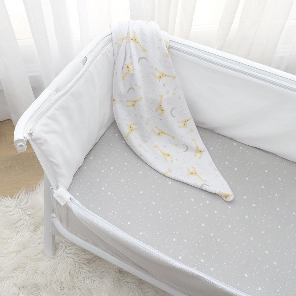 Living Textiles Living Textiles 2-pack Jersey Co-sleeper/Cradle Fitted Sheet - Noah/Stars