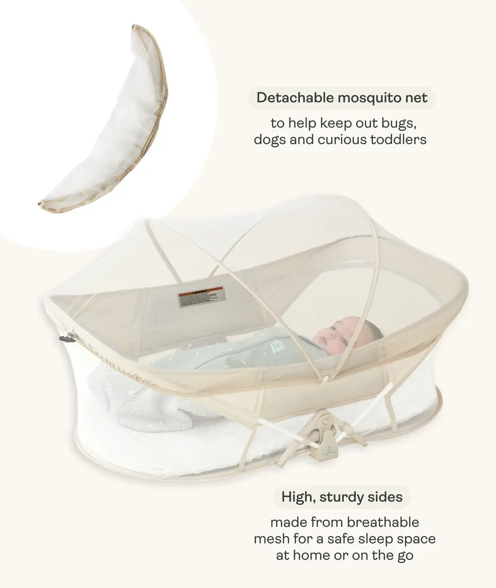 ErgoPouch ErgoPouch Easy Sleep Portable Bassinet Ecru