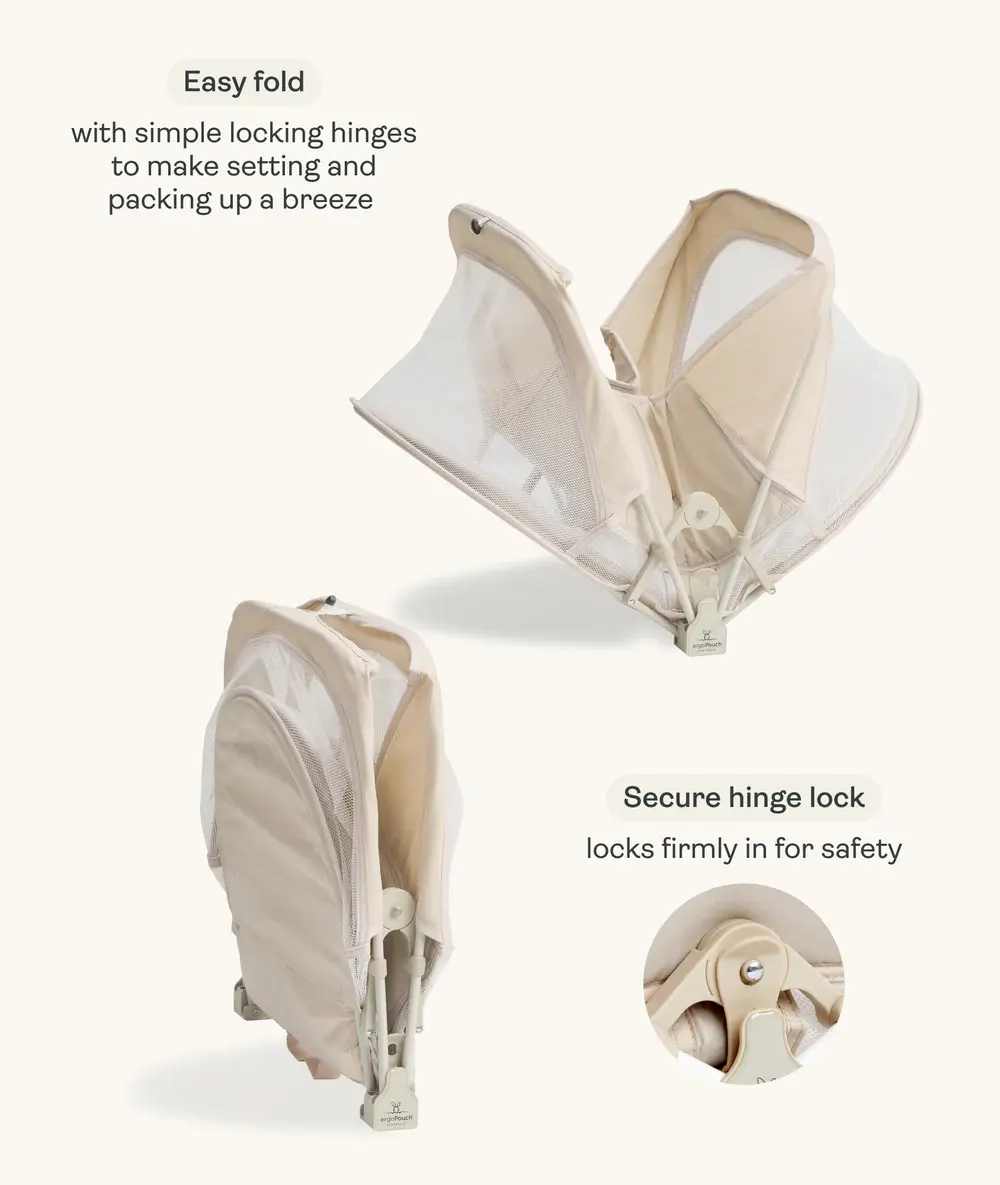 ErgoPouch ErgoPouch Easy Sleep Portable Bassinet Ecru