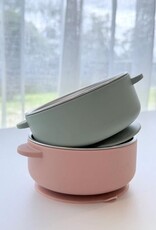 Meadow Lane Collective Stainless Steel + Suction Dinnerset - Pink