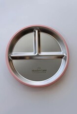 Meadow Lane Collective Stainless Steel + Suction Dinnerset - Pink