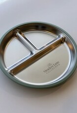 Meadow Lane Collective Stainless Steel + Suction Dinnerset - Green