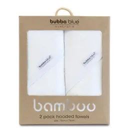 Bubba Blue Bubba Blue Bamboo White 2pk Hooded Towels