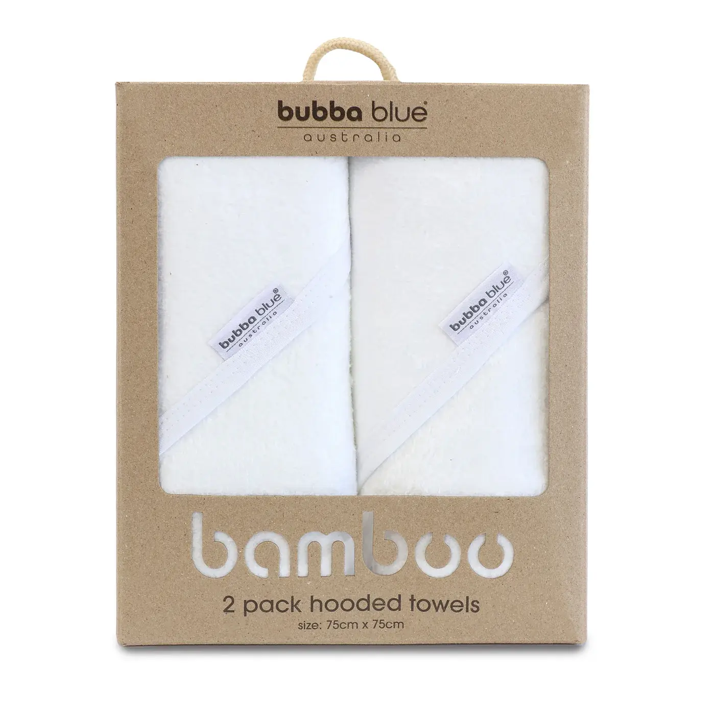 Bubba Blue Bubba Blue Bamboo White 2pk Hooded Towels