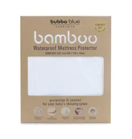Bubba Blue Bubba Blue Bamboo White Compact Cot Waterproof Mattress Protector
