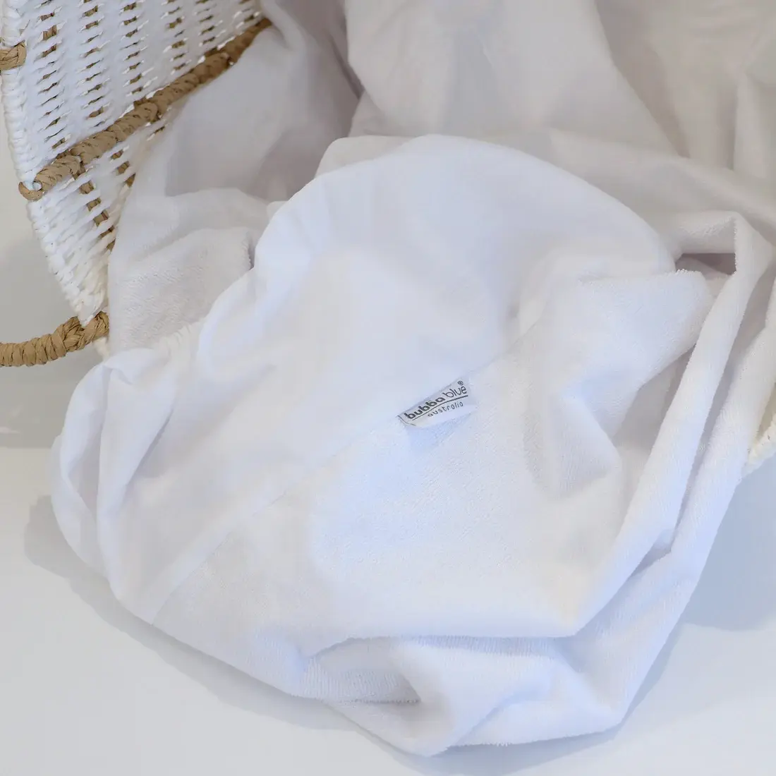 Bubba Blue Bubba Blue Bamboo White Compact Cot Waterproof Mattress Protector