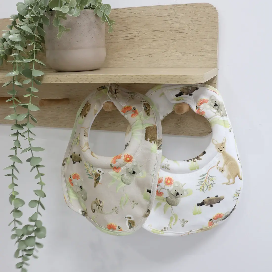 Bubba Blue Bubba Blue Aussie Animals 2pk Dribble Bibs