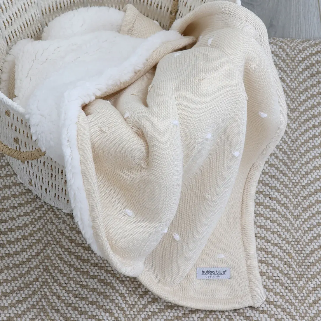 Bubba Blue Bubba Blue Confetti Knit Blanket - Sand