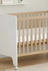 Bubba Blue Bubba Blue Bamboo White 2pk Compact Cot Jersey Fitted Sheets