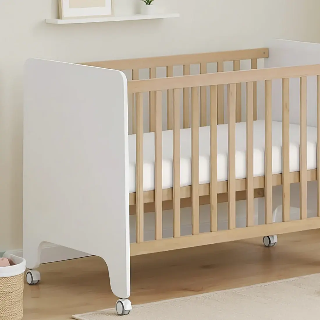 Bubba Blue Bubba Blue Bamboo White 2pk Compact Cot Jersey Fitted Sheets