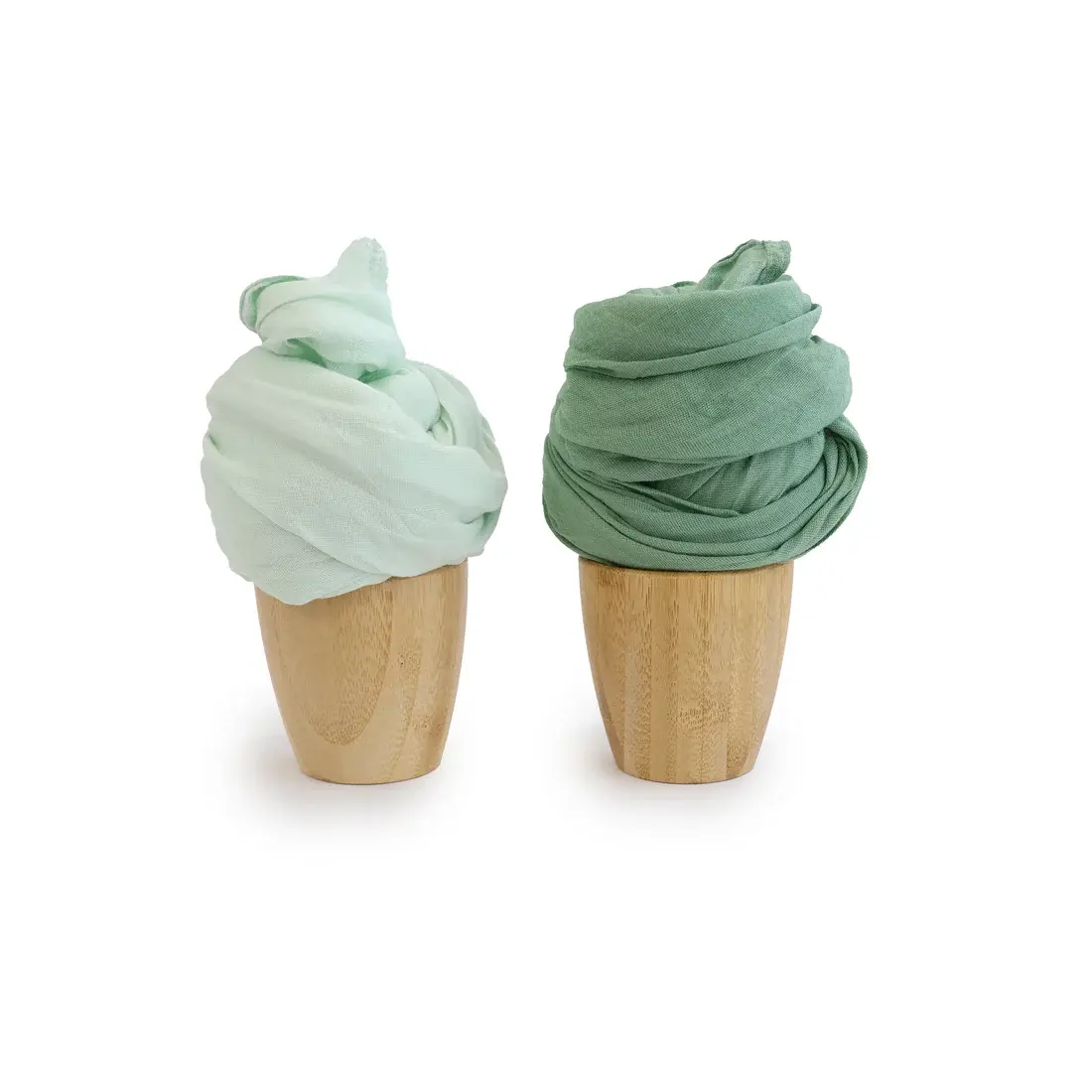 Bubba Blue Bubba Blue Bubba Sundae 2pk Muslin Wraps - Greentea
