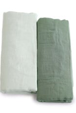 Bubba Blue Bubba Blue Bubba Sundae 2pk Muslin Wraps - Greentea