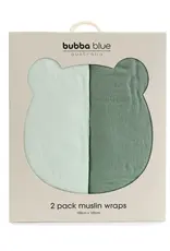 Bubba Blue Bubba Blue Bubba Sundae 2pk Muslin Wraps - Greentea