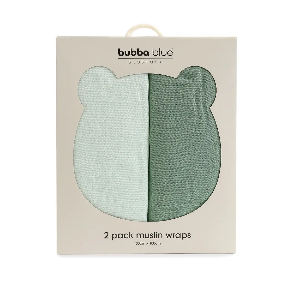 Bubba Blue Bubba Blue Bubba Sundae 2pk Muslin Wraps - Greentea