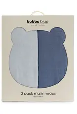 Bubba Blue Bubba Blue Bubba Sundae 2pk Muslin Wraps - Blueberry
