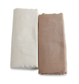 Bubba Blue Bubba Blue Bubba Sundae 2pk Muslin Wraps - Chestnut