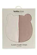 Bubba Blue Bubba Blue Bubba Sundae 2pk Muslin Wraps - Chestnut