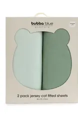 Bubba Blue Bubba Blue Bubba Sundae 2pk Jersey Cot Fitted Sheets - Greentea