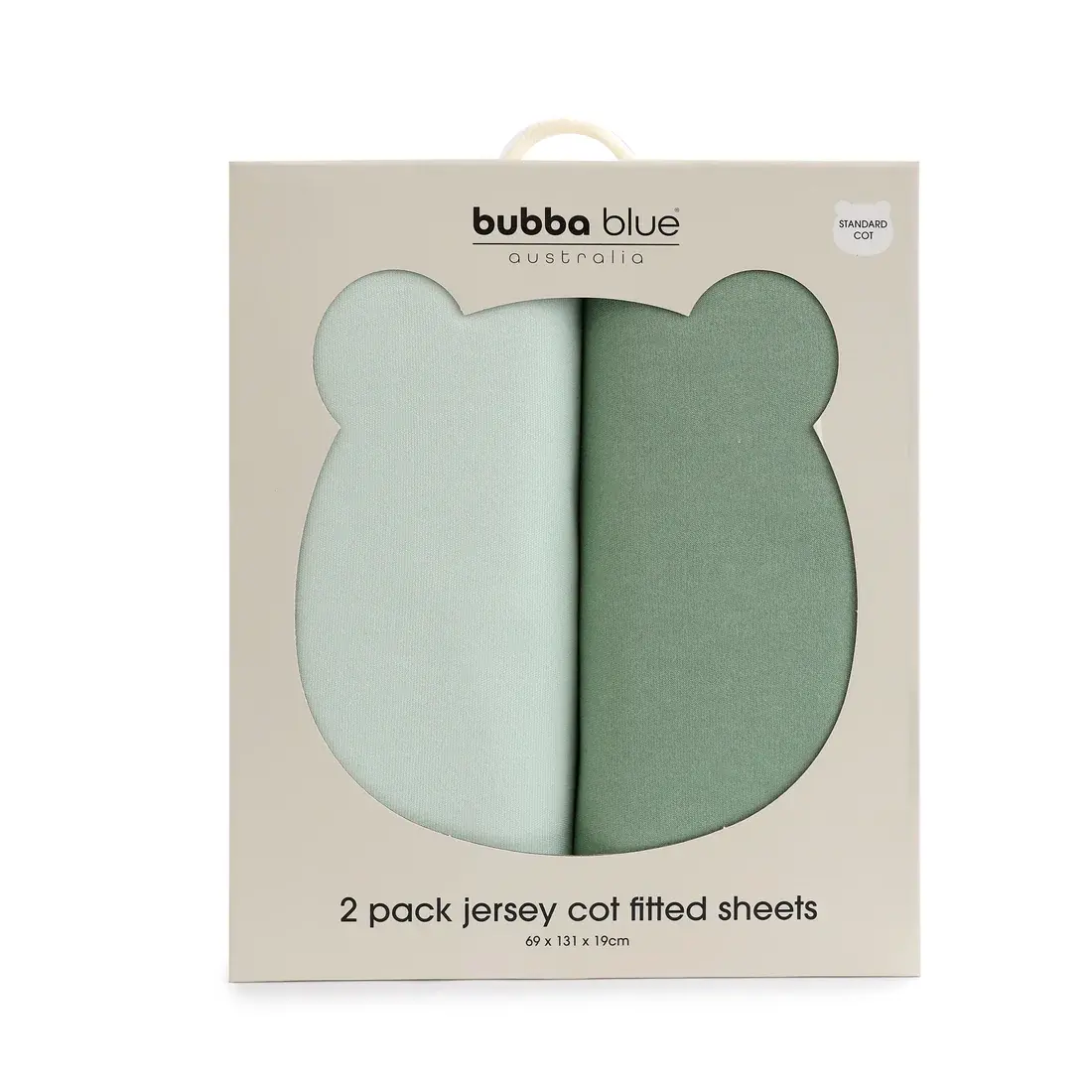 Bubba Blue Bubba Blue Bubba Sundae 2pk Jersey Cot Fitted Sheets - Greentea