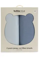 Bubba Blue Bubba Blue Bubba Sundae 2pk Jersey Cot Fitted Sheets - Blueberry