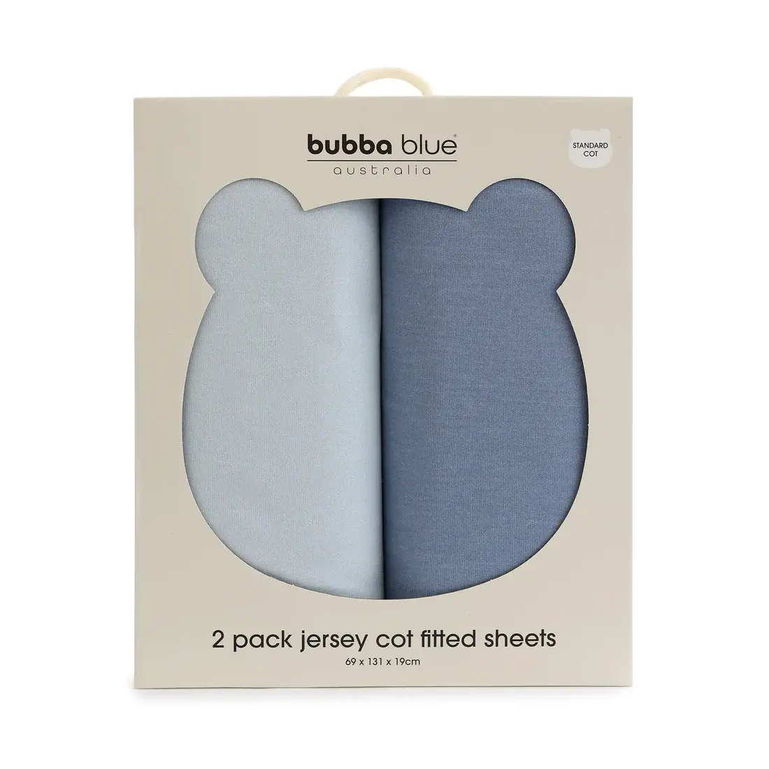 Bubba Blue Bubba Blue Bubba Sundae 2pk Jersey Cot Fitted Sheets - Blueberry