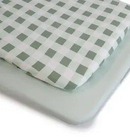 Bubba Blue Bubba Blue Bubba Sundae 2pk Jersey Co Sleeper/Bedside Sleeper Fitted Sheets - Greentea