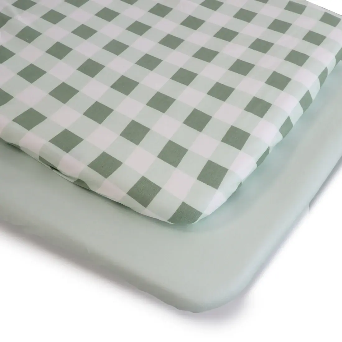 Bubba Blue Bubba Blue Bubba Sundae 2pk Jersey Co Sleeper/Bedside Sleeper Fitted Sheets - Greentea