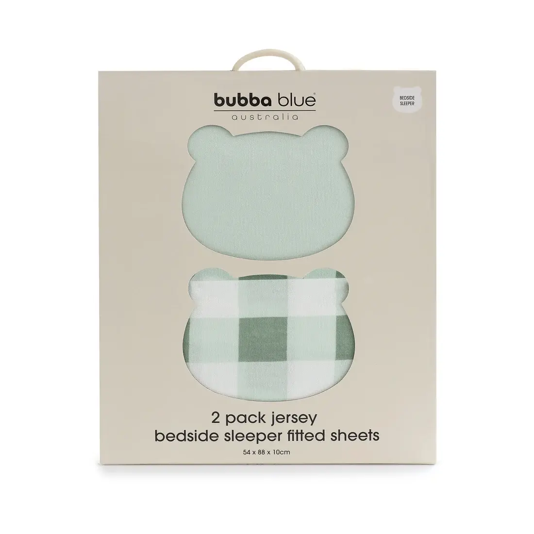 Bubba Blue Bubba Blue Bubba Sundae 2pk Jersey Co Sleeper/Bedside Sleeper Fitted Sheets - Greentea