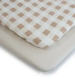 Bubba Blue Bubba Blue Bubba Sundae 2pk Jersey Co Sleeper/Bedside Sleeper Fitted Sheets - Chestnut