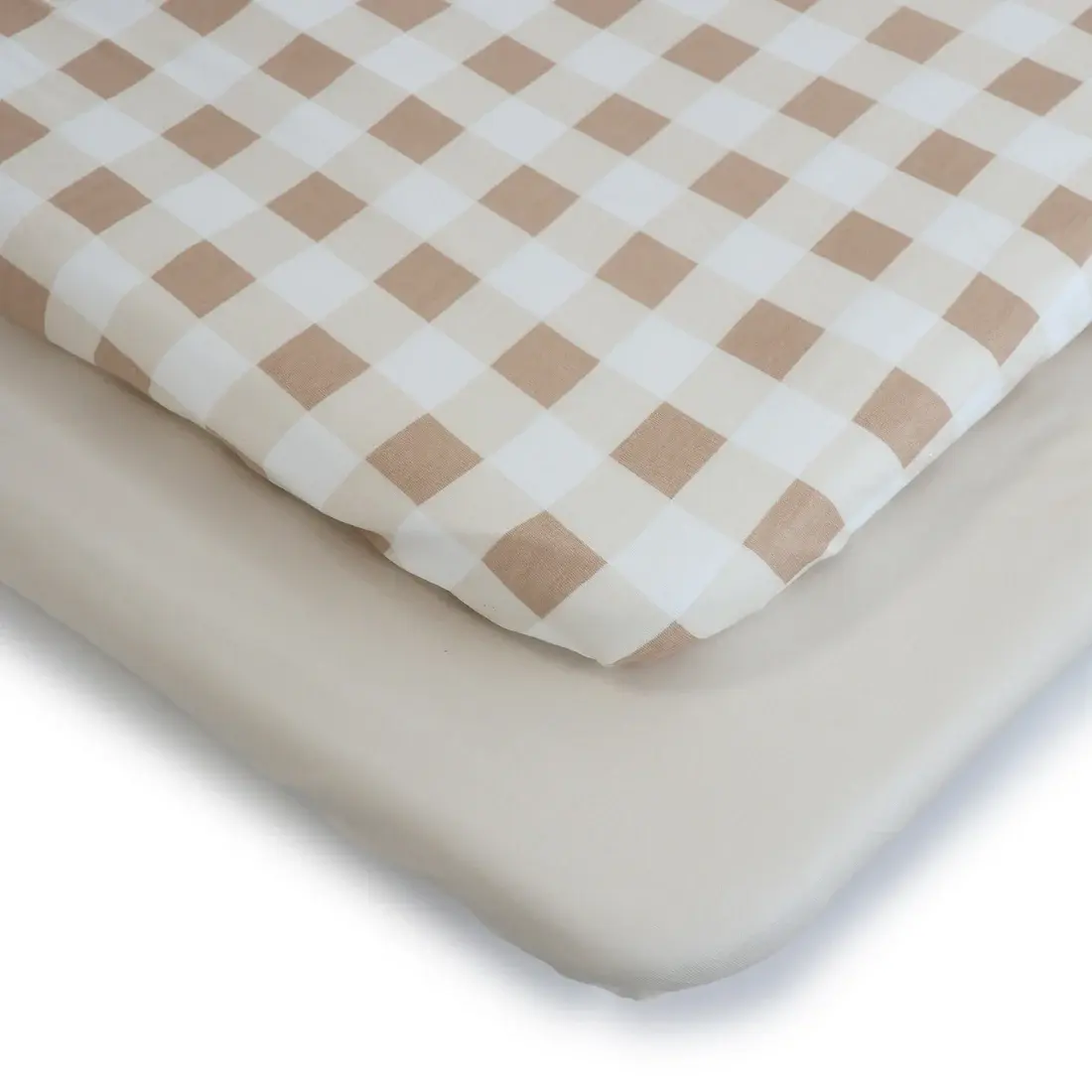 Bubba Blue Bubba Blue Bubba Sundae 2pk Jersey Co Sleeper/Bedside Sleeper Fitted Sheets - Chestnut