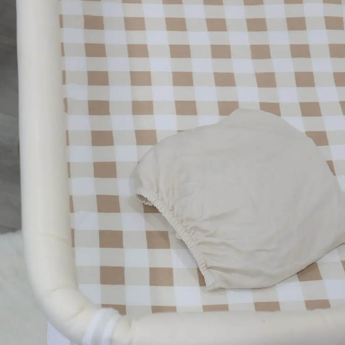 Bubba Blue Bubba Blue Bubba Sundae 2pk Jersey Co Sleeper/Bedside Sleeper Fitted Sheets - Chestnut