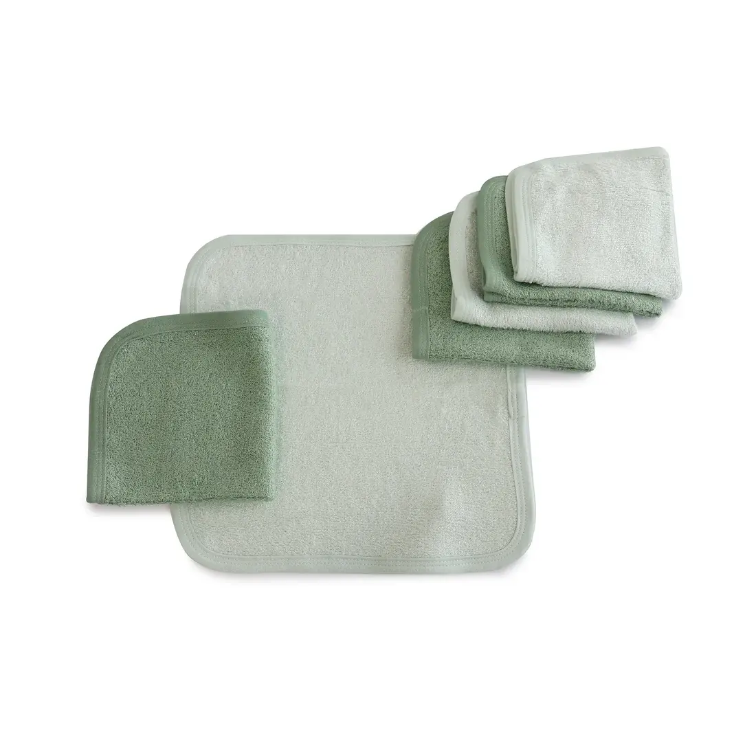 Bubba Blue Bubba Sundae 6pk Wash Cloths - Greentea