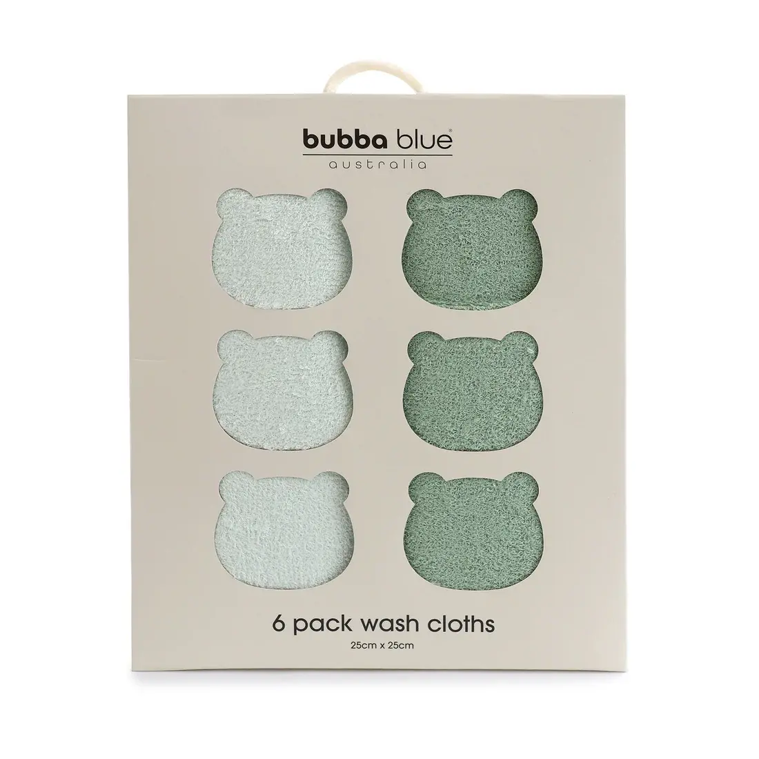 Bubba Blue Bubba Sundae 6pk Wash Cloths - Greentea