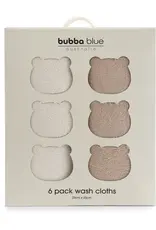 Bubba Blue Bubba Blue Bubba Sundae 6pk Wash Cloths - Chestnut