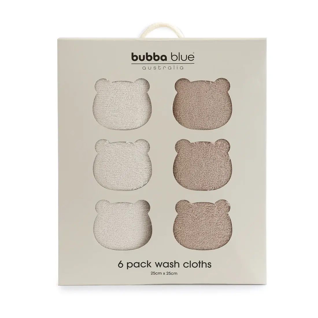 Bubba Blue Bubba Blue Bubba Sundae 6pk Wash Cloths - Chestnut