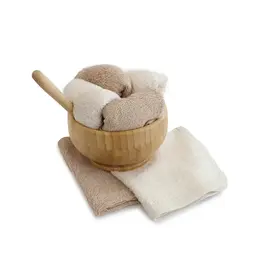 Bubba Blue Bubba Blue Bubba Sundae 6pk Wash Cloths - Chestnut