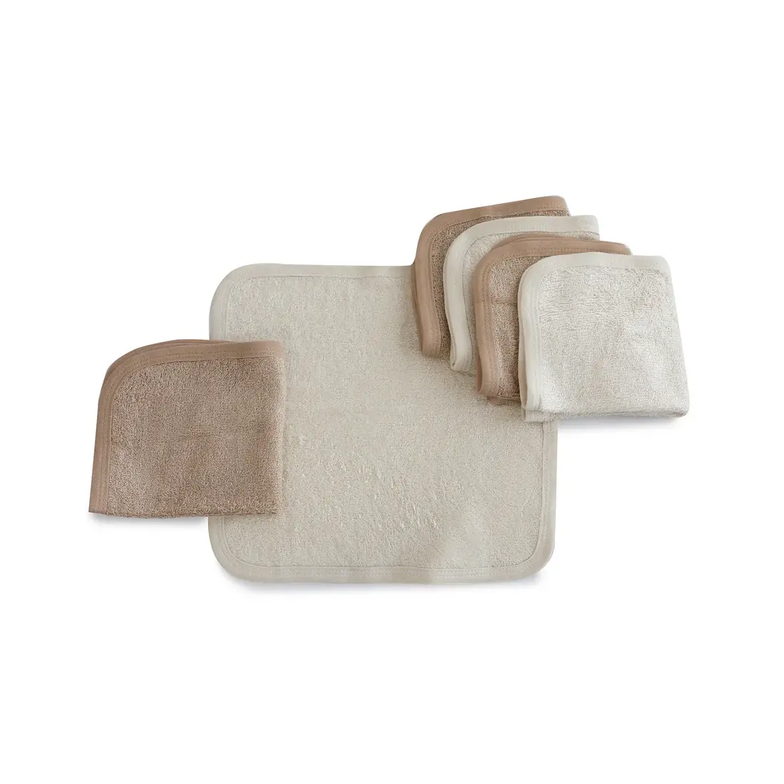 Bubba Blue Bubba Blue Bubba Sundae 6pk Wash Cloths - Chestnut