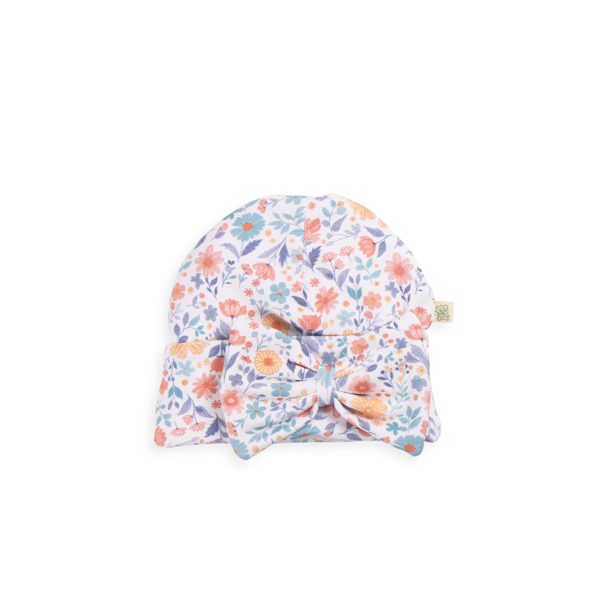 Tiny Twig Tiny Twig Beanie with Bow Lycra Jersey Cottage Garden