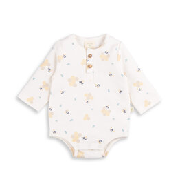 Tiny Twig Tiny Twig Bodysuit Henley L/S Cotton Interlock Making Honey