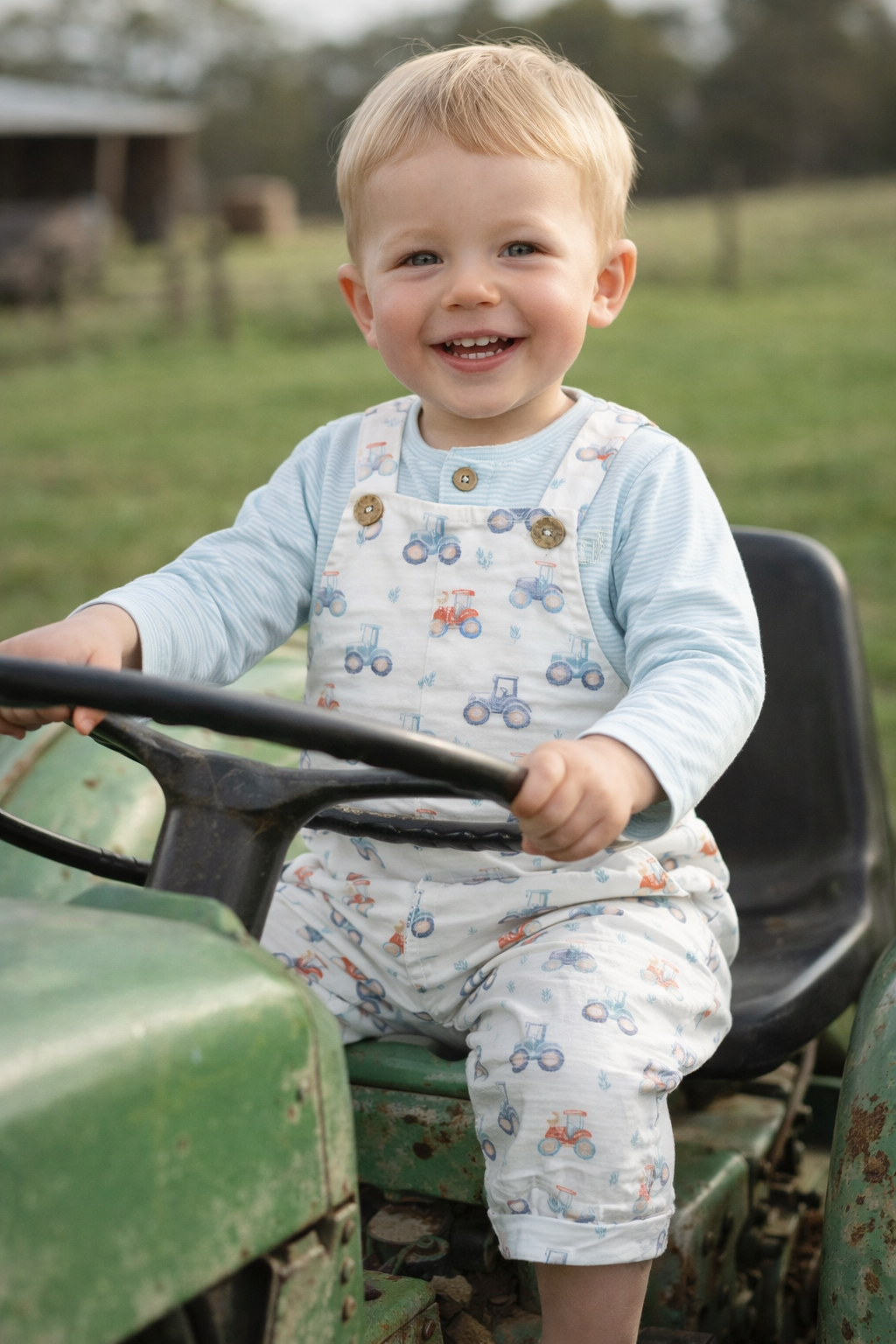 Tiny Twig Tiny Twig Overall Boys French Terry Harvest Time