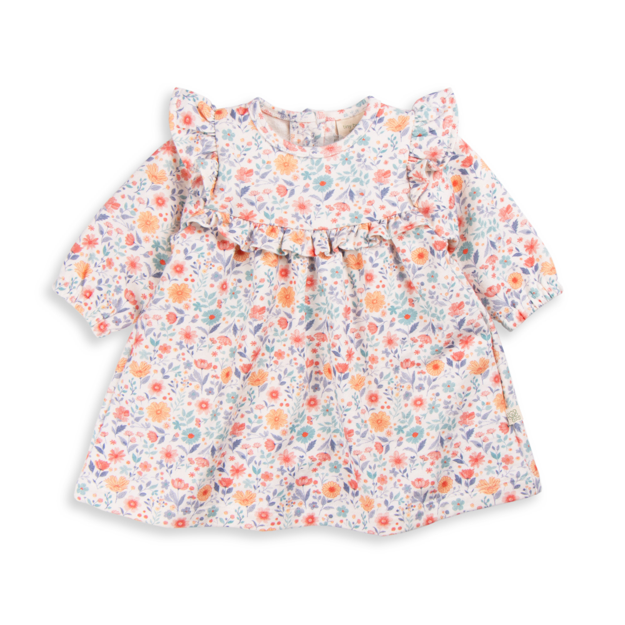 Tiny Twig Tiny Twig Frill Dress French Terry Cottage Garden