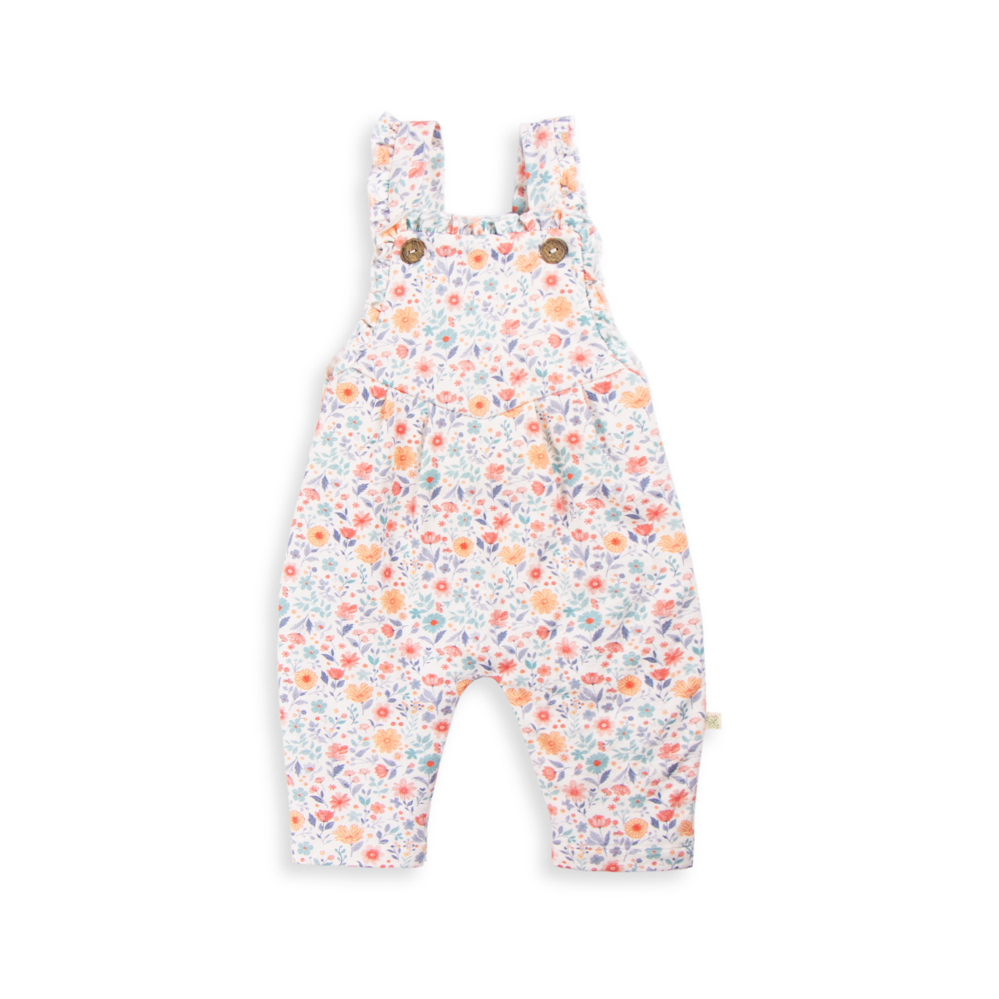 Tiny Twig Tiny Twig Frill Overall French Terry Cottage Garden